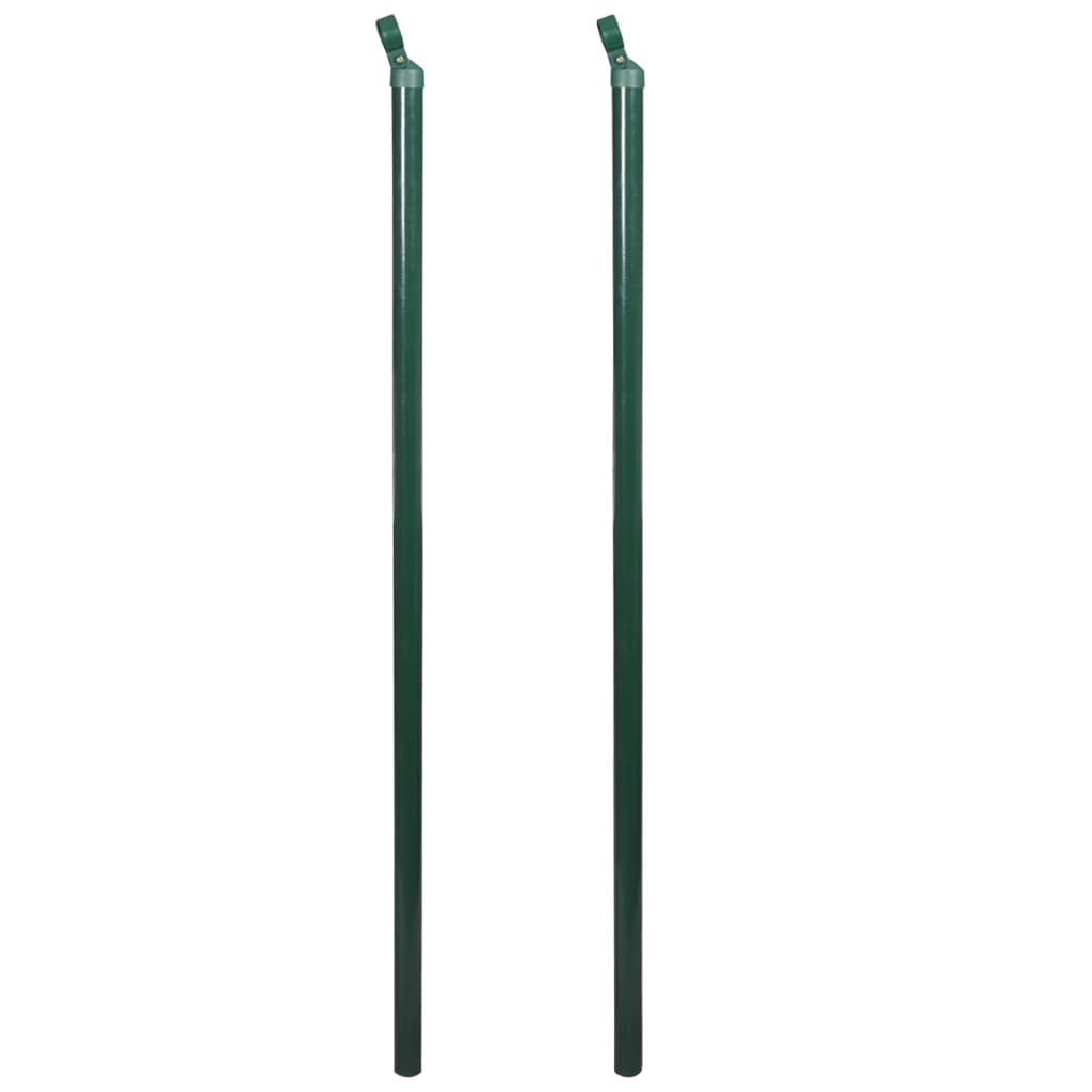 vidaXL Gard de legătură din plasă cu stâlpi și țăruși, 0,8x15 m, oțel