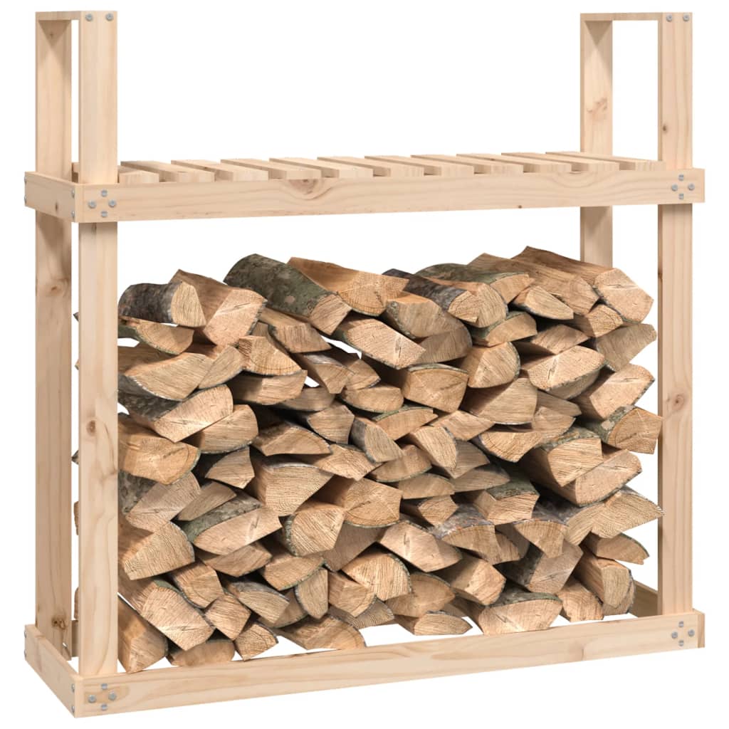 vidaXL Rastel pentru lemne de foc, 110x35x108,5 cm, lemn masiv de pin