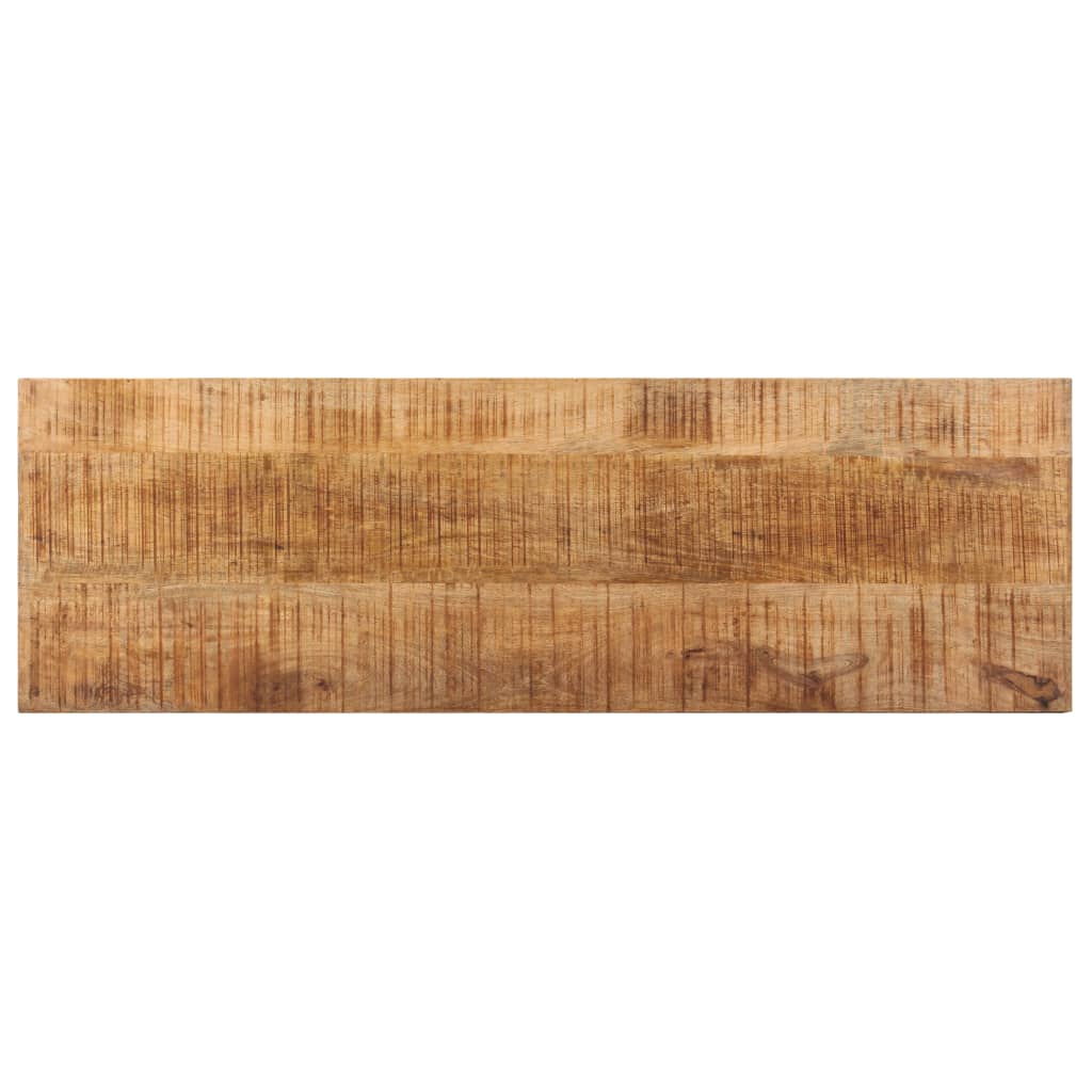 vidaXL Bancă, 110 cm, lemn masiv de mango nefinisat și oțel