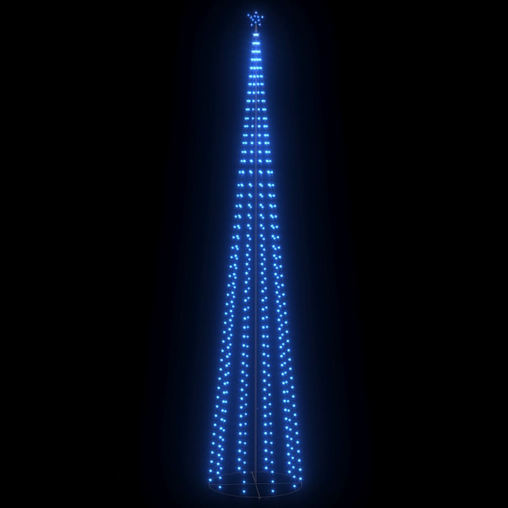 vidaXL Decorațiune brad Crăciun conic 752 LED-uri albastru 160x500 cm