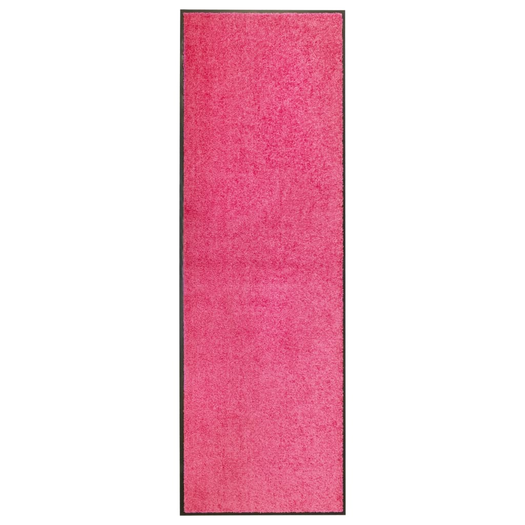vidaXL Covoraș de ușă lavabil, roz, 60 x 180 cm