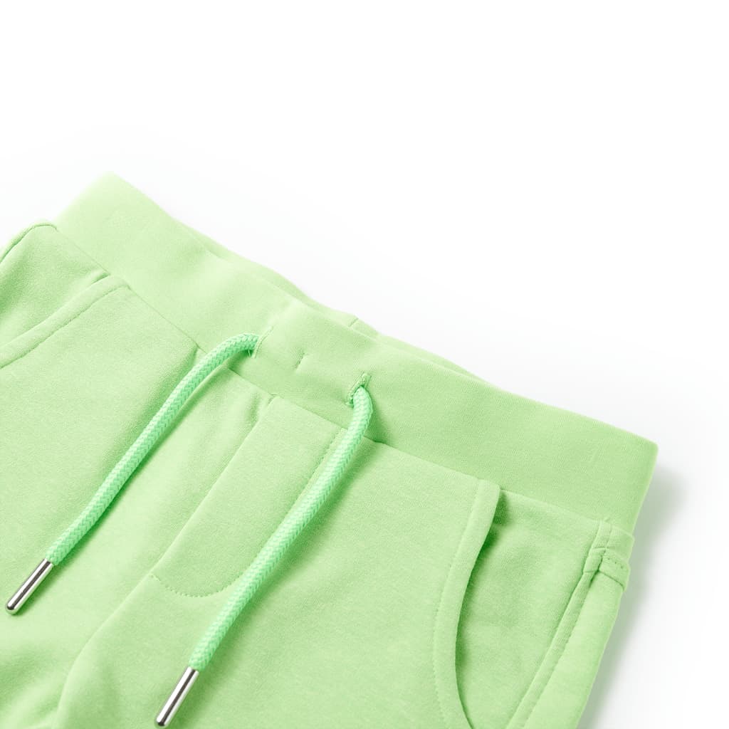 Pantaloni scurți pentru copii, verde fosforescent, 116