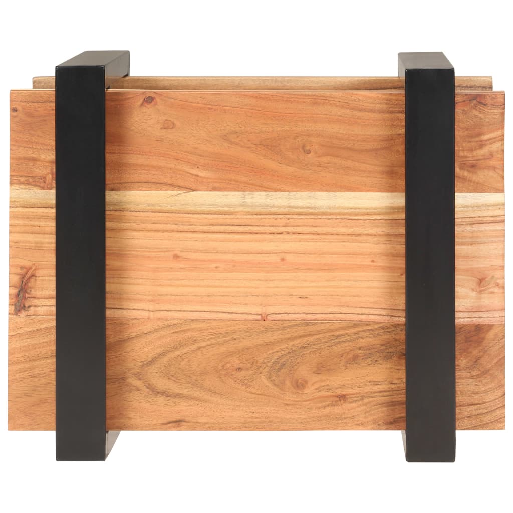 vidaXL Noptieră, 50 x 40 x 40 cm, lemn masiv de acacia