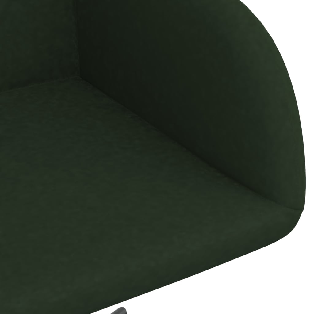 vidaXL Scaune de masă pivotante, 6 buc, verde închis, catifea