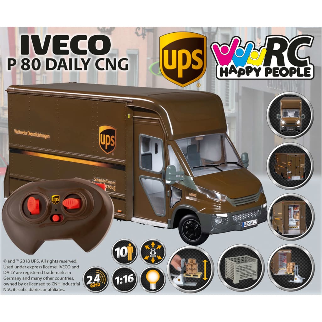 pharmacist suddenly dump UPS Camion de livrare jucării RC ECO P80 Daily CNG 1:16 | vidaXL.ro