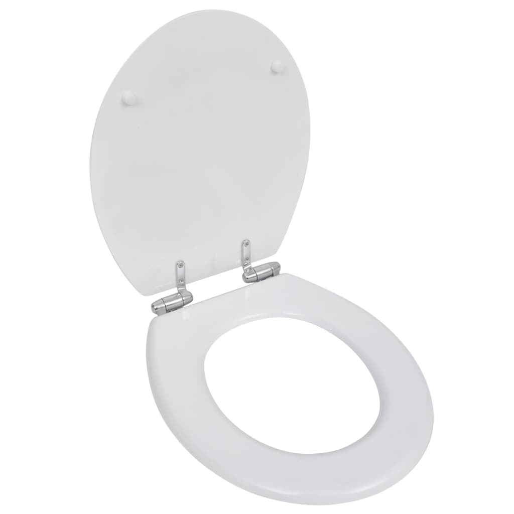 vidaXL Capace WC cu închidere silențioasă, 2 buc, alb, MDF