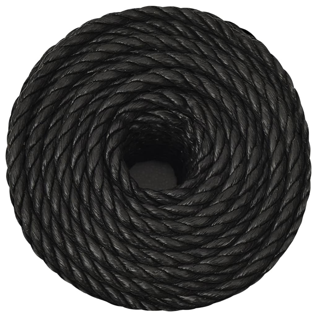 vidaXL Frânghie de lucru, negru, 12 mm, 500 m, polipropilenă