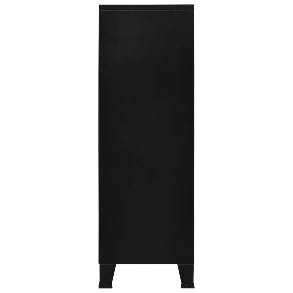 vidaXL Dulap industrial de depozitare, negru, 75x40x120 cm, oțel