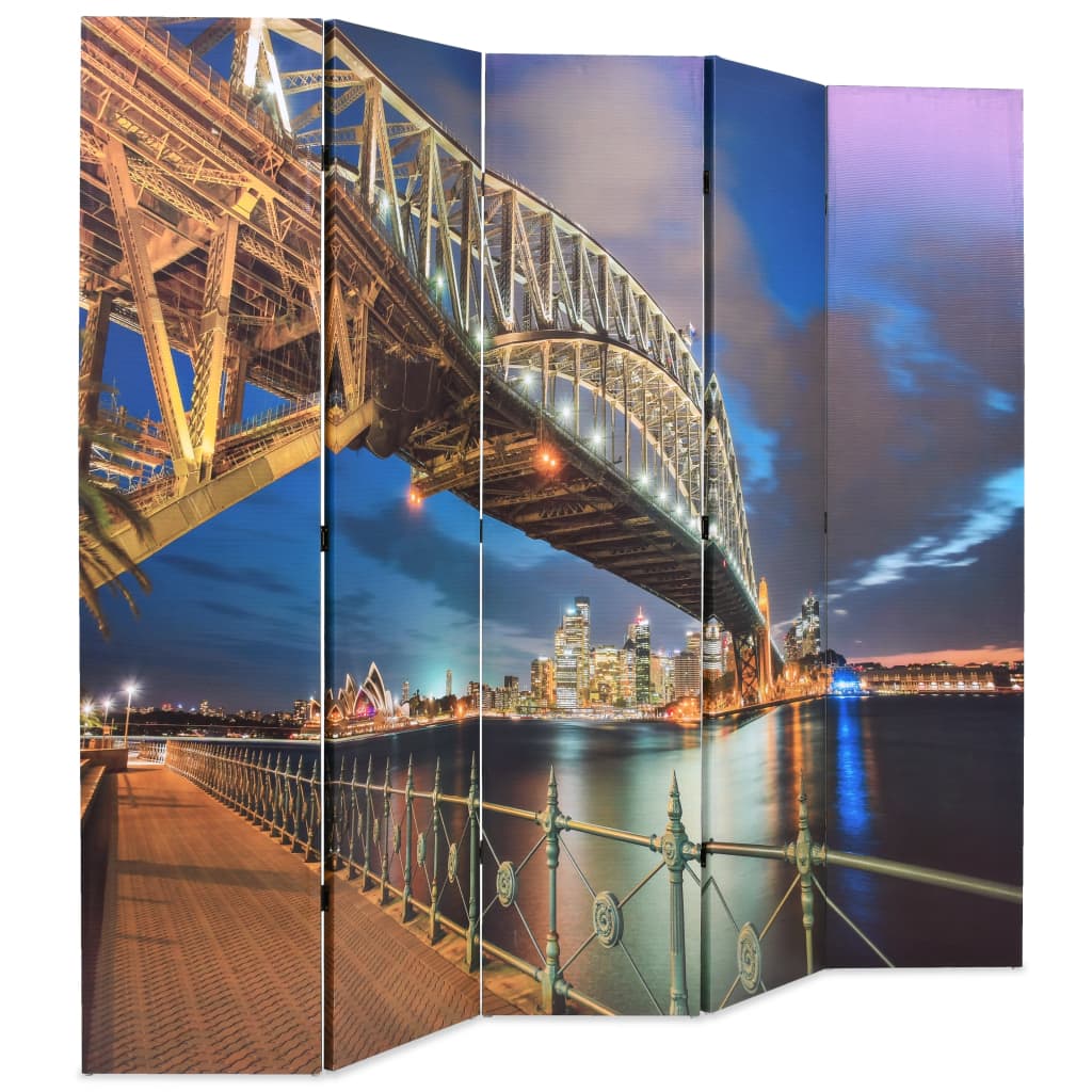 vidaXL Paravan de cameră pliabil, 200 x 170 cm, Sydney Harbour Bridge