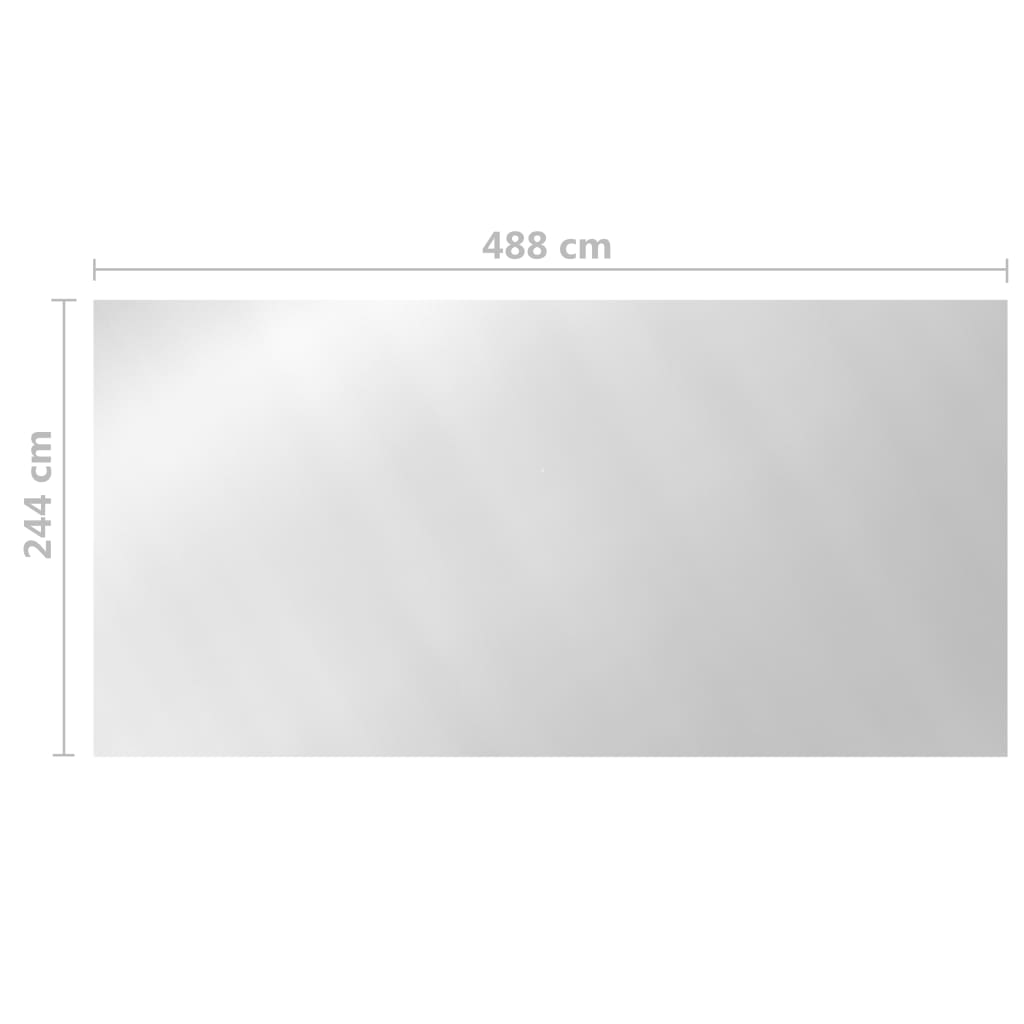 vidaXL Prelată piscină, argintiu, 488x244 cm, PE