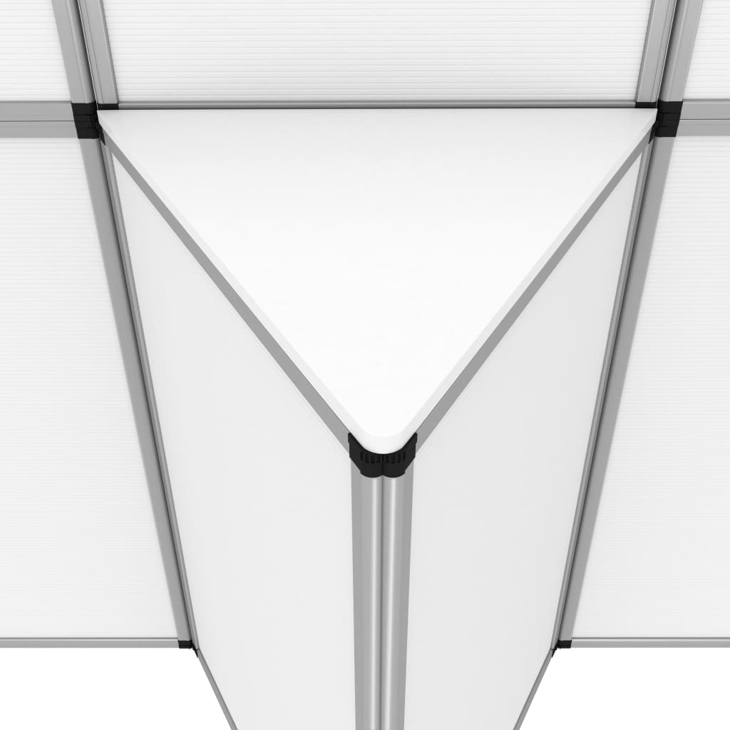 vidaXL Perete de afișaj pliabil cu 8 panouri cu masă, alb, 181x200 cm