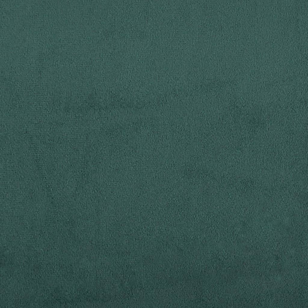 vidaXL Cadru de pat cu tăblie, verde închis, 120x200 cm, catifea