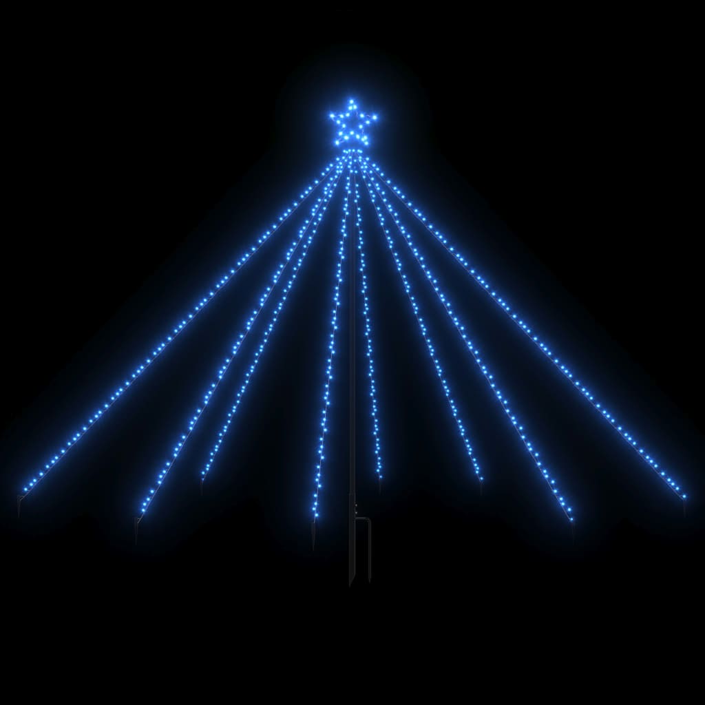 vidaXL Lumini pentru bradul de Crăciun, 400 LED-uri, albastru, 2,5 m