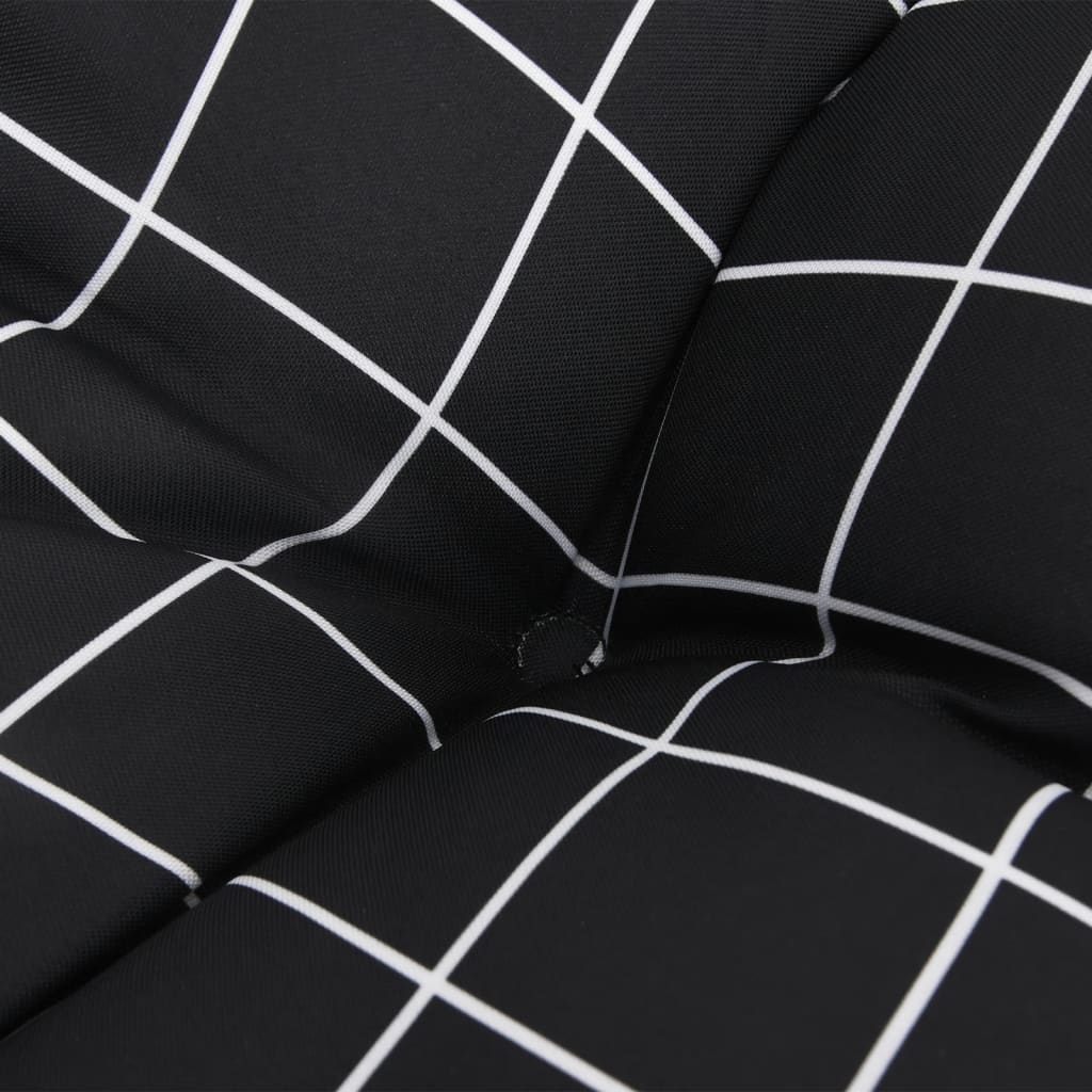 vidaXL Perne pentru paleți, 3 buc, negru, model carouri, textil oxford