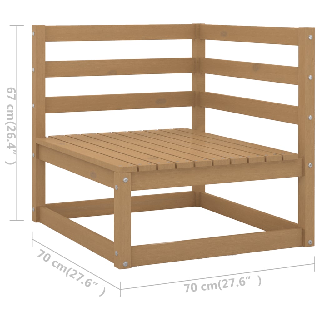 vidaXL Set mobilier de grădină cu perne, 7 piese, lemn masiv pin