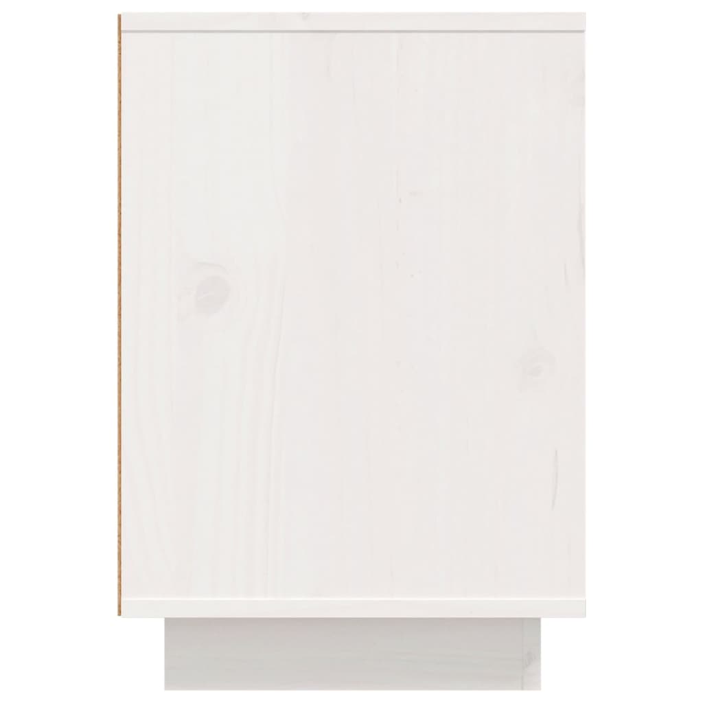 vidaXL Noptiere, 2 buc., alb, 50x34x50 cm, lemn masiv de pin