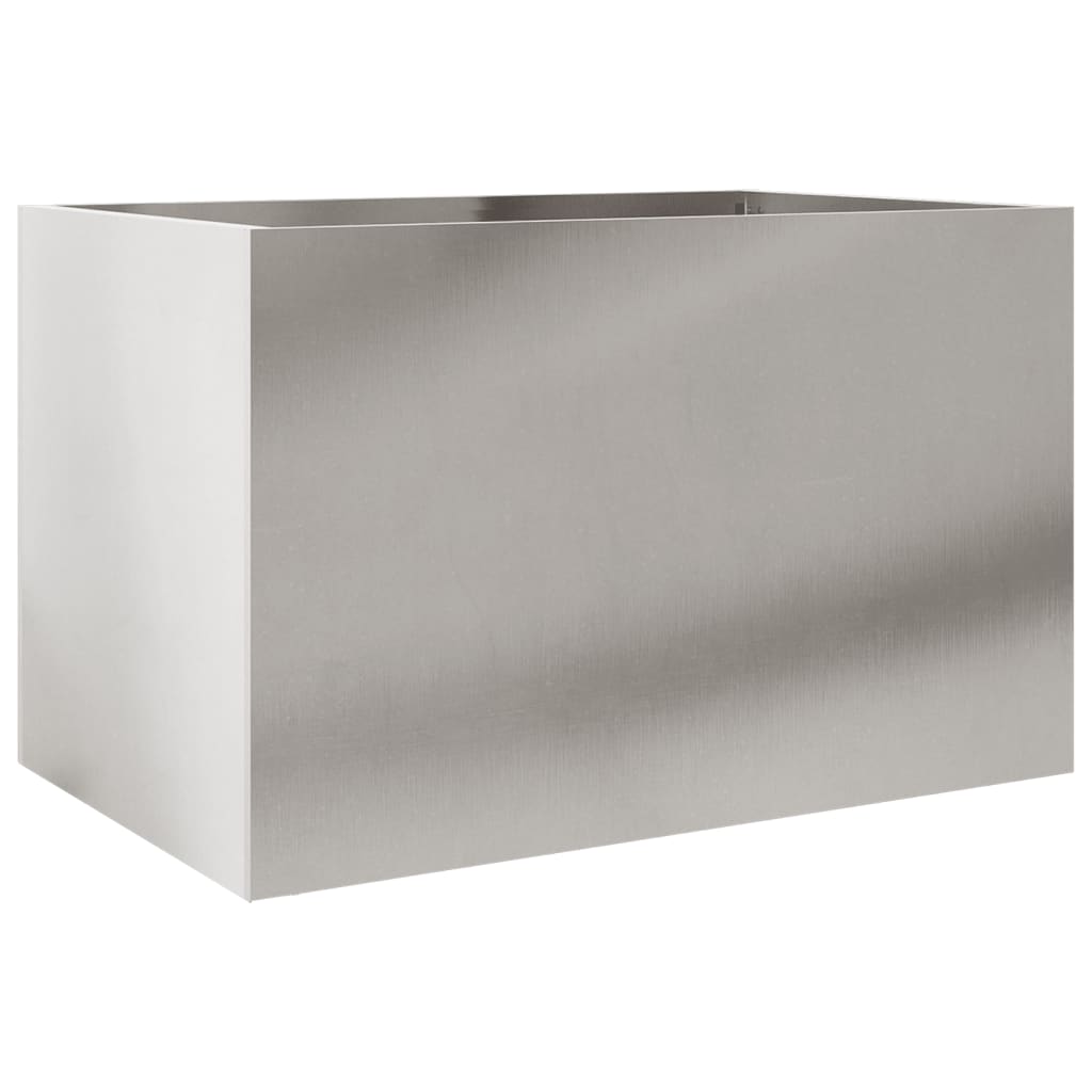 vidaXL Jardinieră, argintiu, 62x40x39 cm, oțel inoxidabil