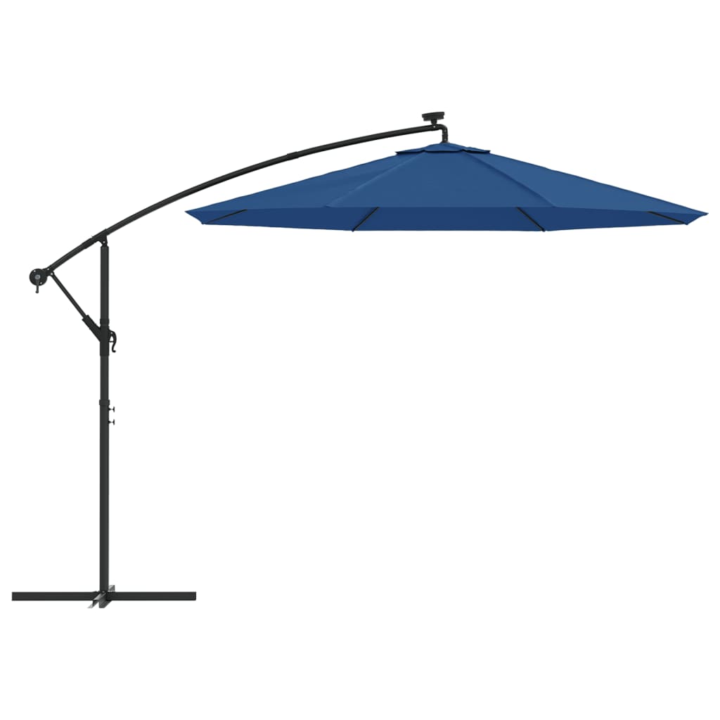 vida XL Pânză de schimb umbrelă soare consolă albastru azuriu 350 cm