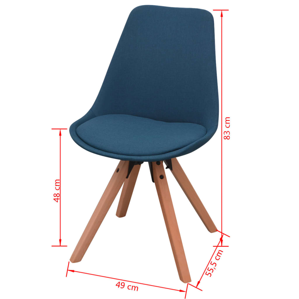 vidaXL Set de masă cu scaune, 7 piese, alb și albastru
