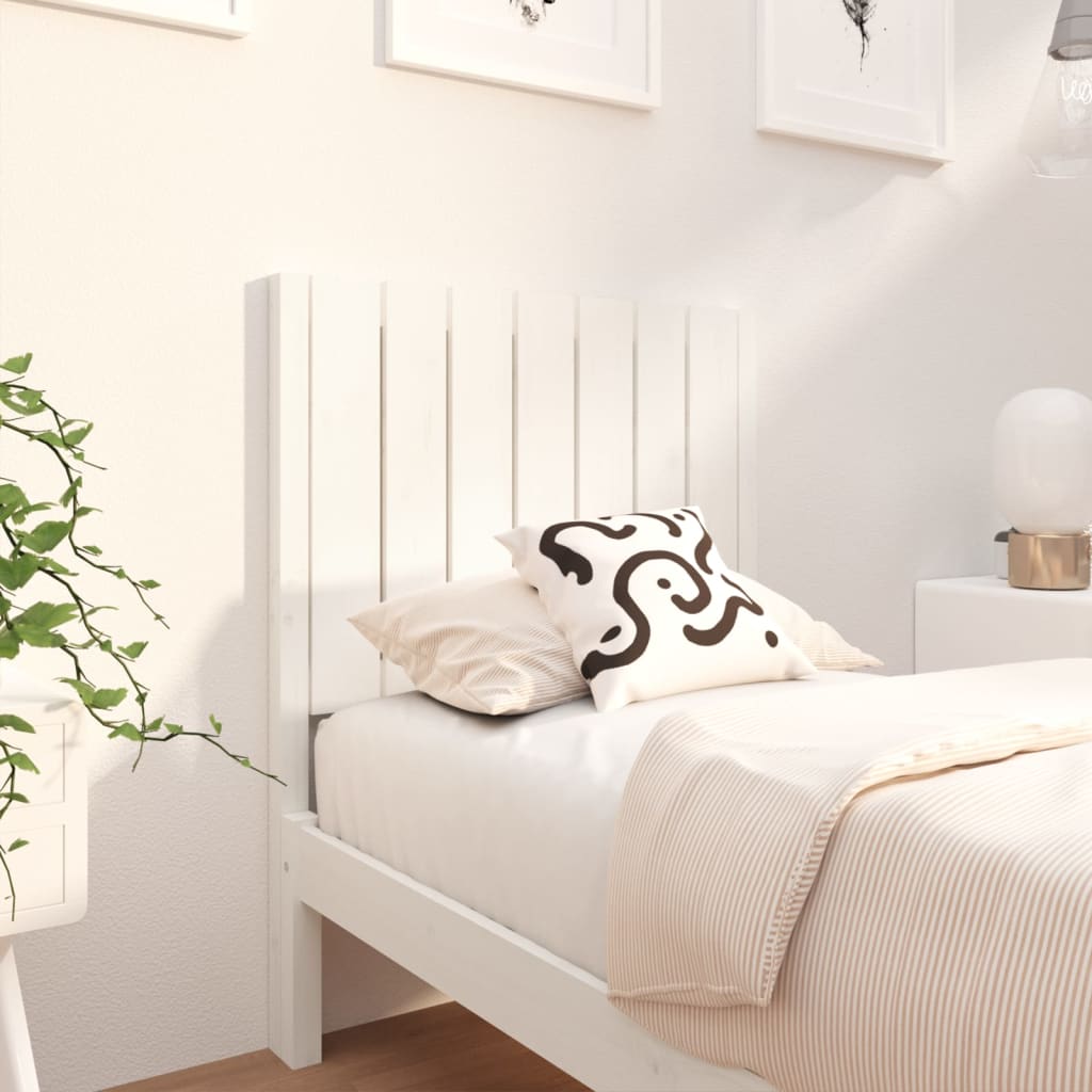 vidaXL Tăblie de pat, alb, 80,5x4x100 cm, lemn masiv de pin