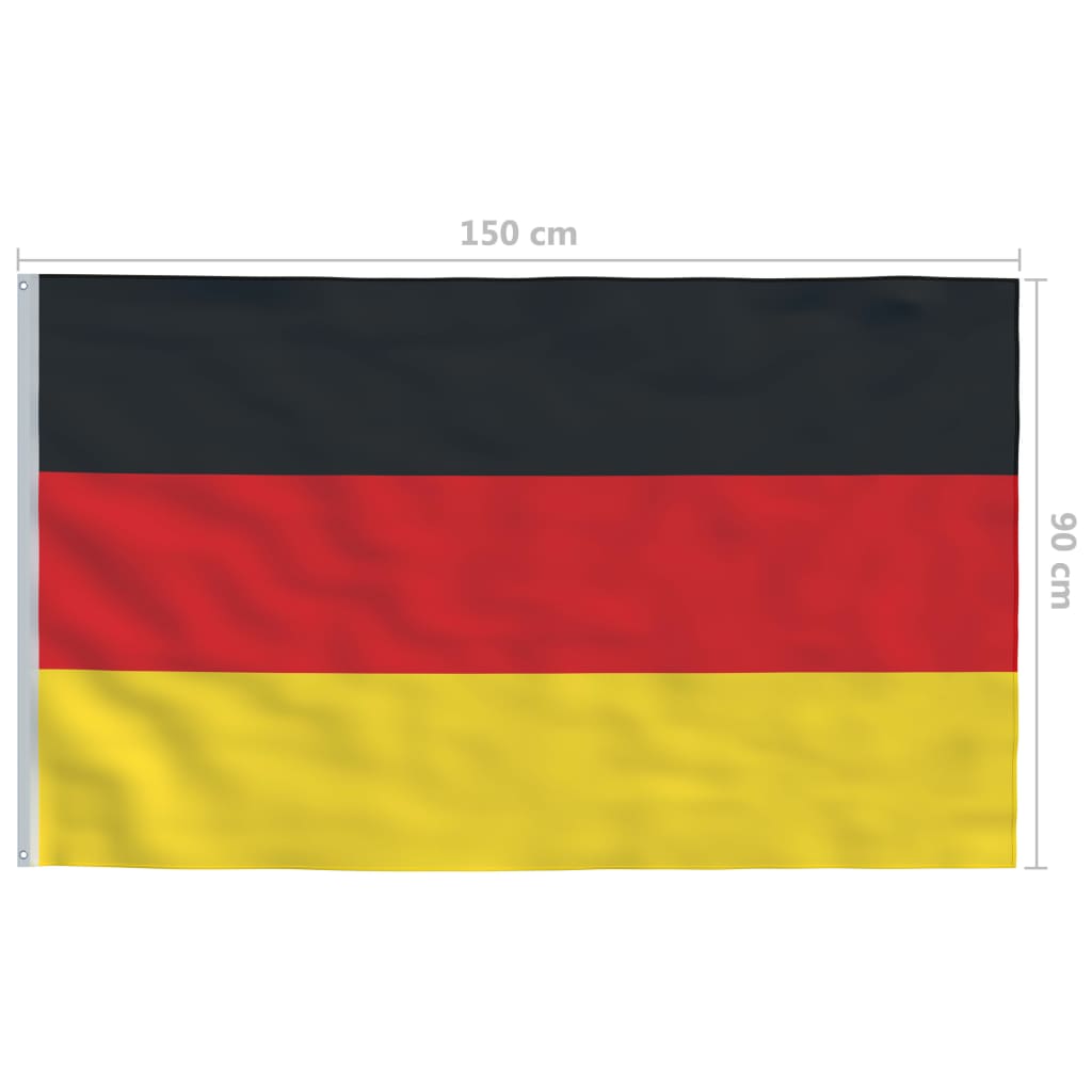 vidaXL Steagul Germaniei, 90 x 150 cm