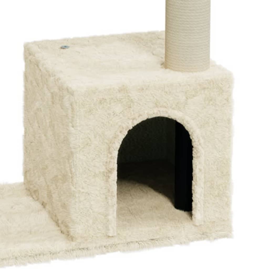 vidaXL Ansamblu pisici cu stâlpi din funie de sisal, crem, 70 cm