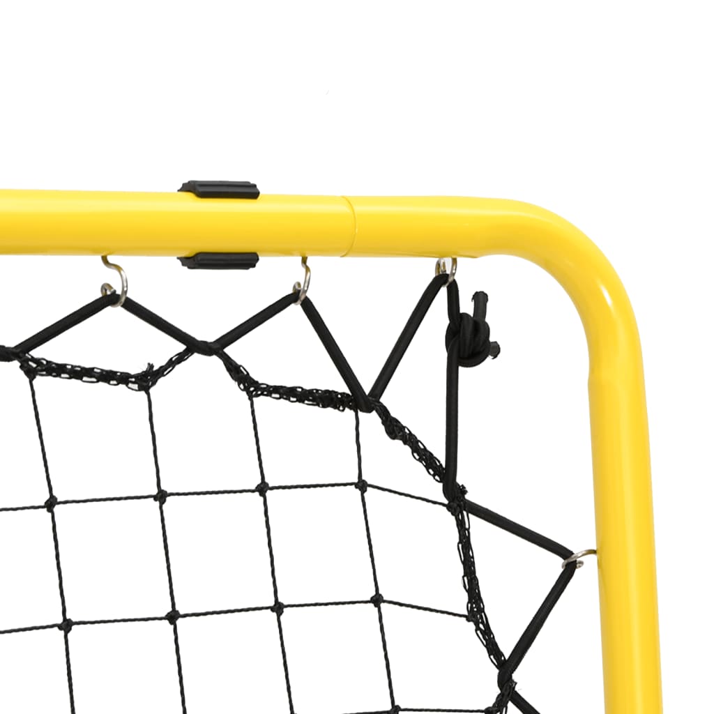 vidaXL Plasă de ricoșeu fotbal dublă, reglabilă, galben/negru, oțel