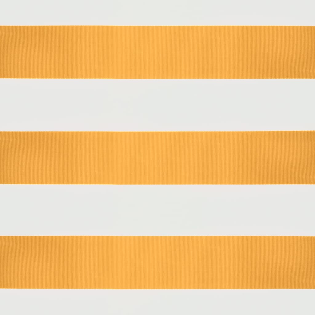 vidaXL Copertină retractabilă galben și alb, 4x3 m, textil și aluminiu
