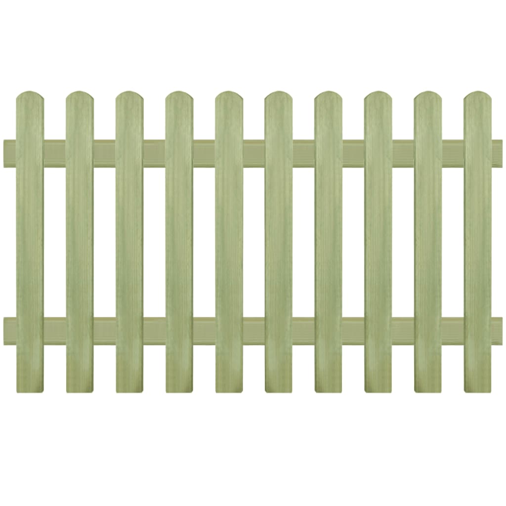 vidaXL Gard din țăruși, 170 x 100 cm 6/9 cm, lemn de pin tratat