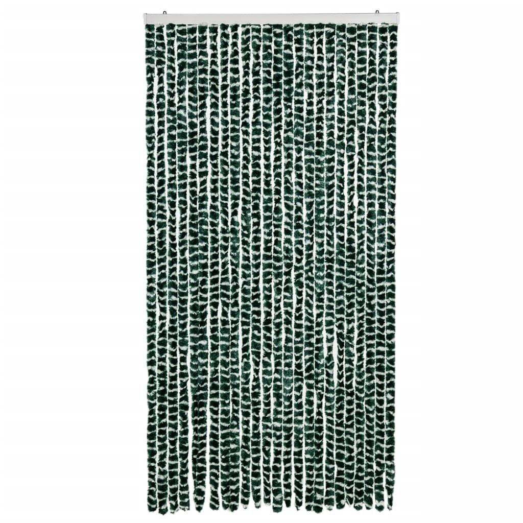 vidaXL Perdea pentru insecte, verde și alb, 100x200 cm, chenille