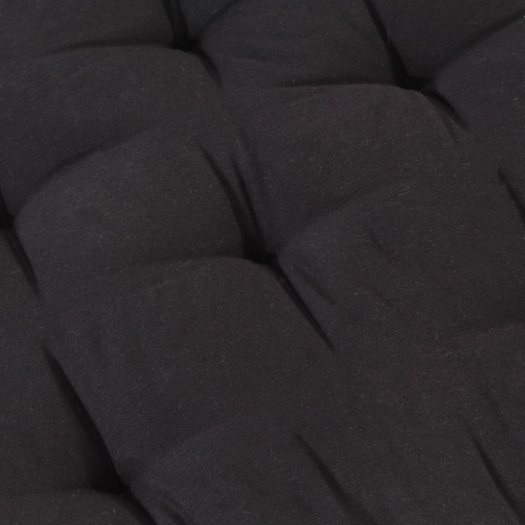 vidaXL Pernă podea canapea din paleți, negru, 120 x 40 x 7 cm, bumbac