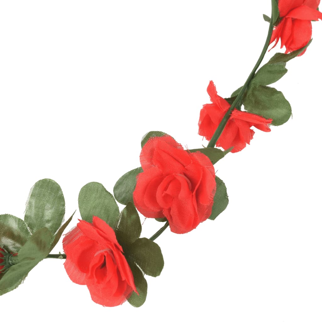 vidaXL Ghirlande de flori artificiale, 6 buc. roșu de primăvară 250 cm