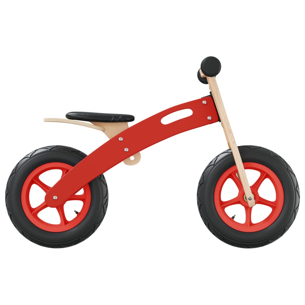 vidaXL Bicicletă echilibru pentru copii, cauciucuri pneumatice, roșu