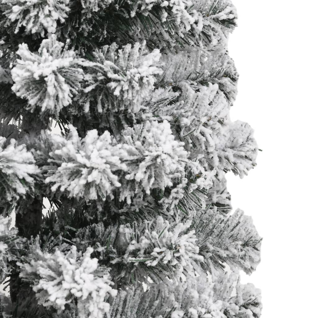 vidaXL Brad de Crăciun artificial cu balamale și zăpadă, 120 cm