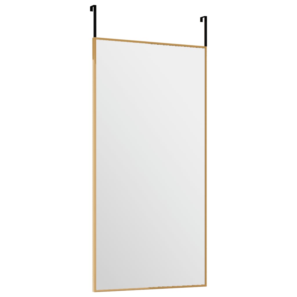 vidaXL Oglindă pentru ușă, auriu, 30x60 cm, sticlă și aluminiu