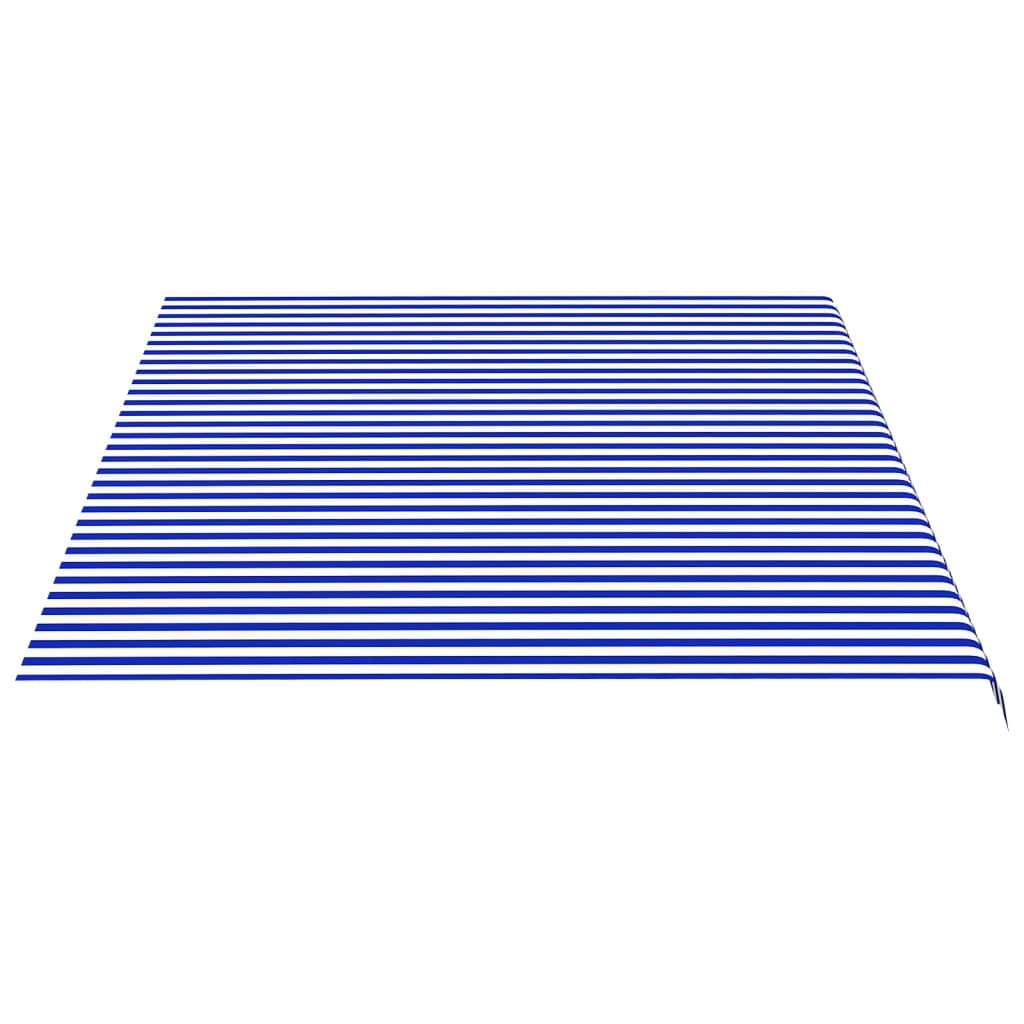 vidaXL Pânză de rezervă copertină, albastru și alb, 5x3,5 m