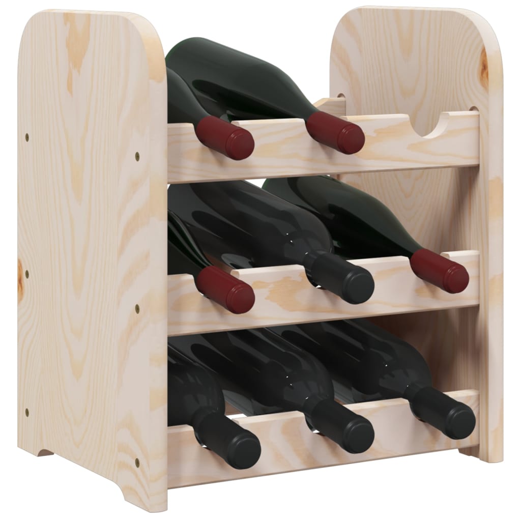vidaXL Suport de vinuri, 33x25x37 cm, lemn masiv de pin