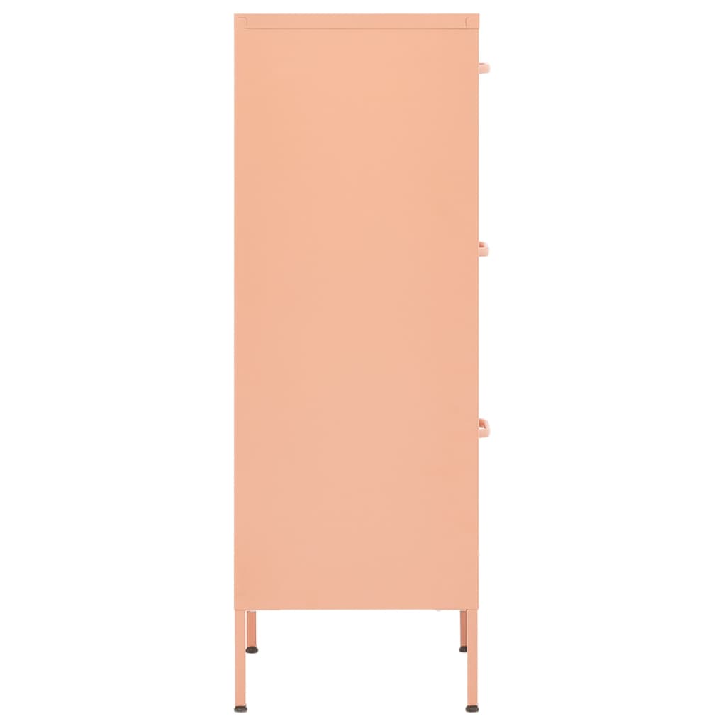 vidaXL Dulap de depozitare, roz, 42,5x35x101,5 cm, oțel