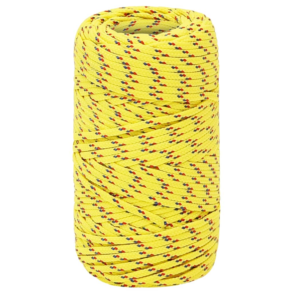 vidaXL Frânghie de barcă, galben, 2 mm, 50 m, polipropilenă