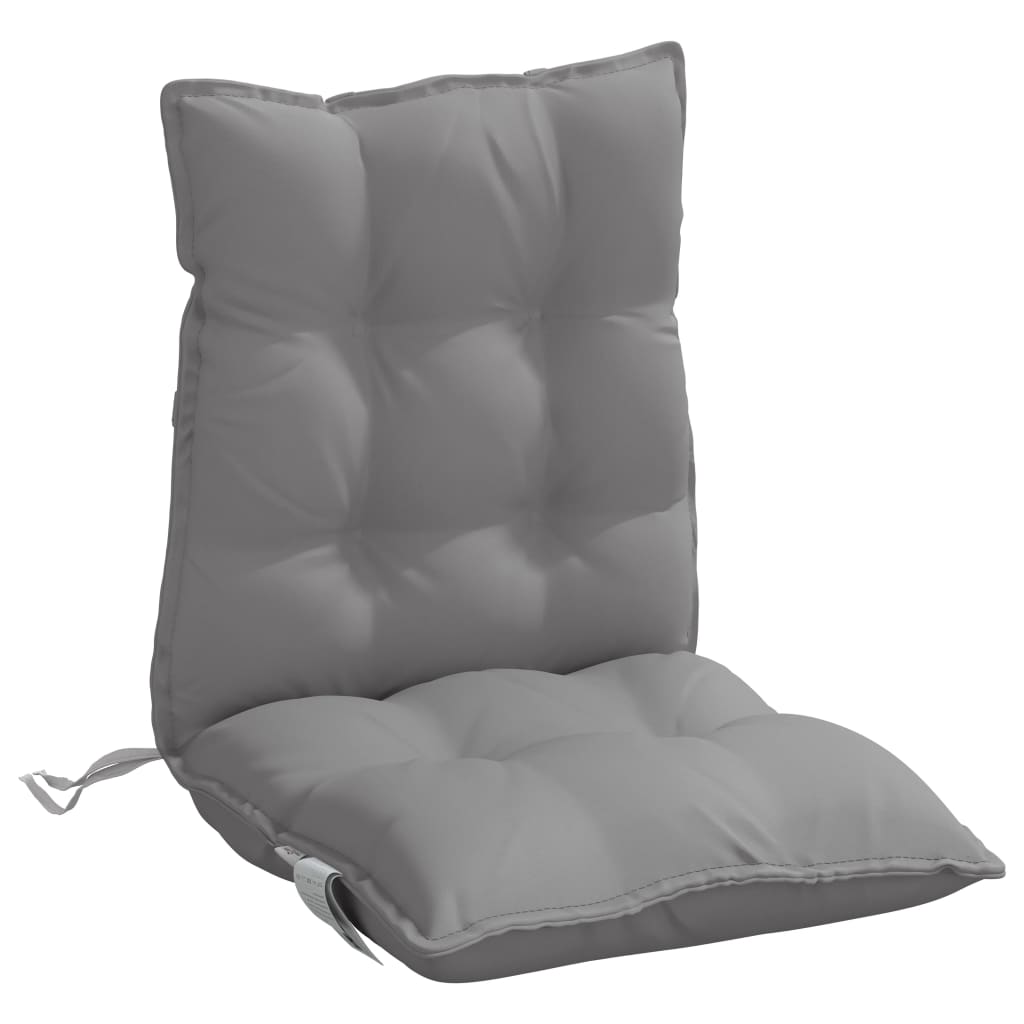 vidaXL Perne scaun cu spătar mic, 2 buc., gri, textil oxford
