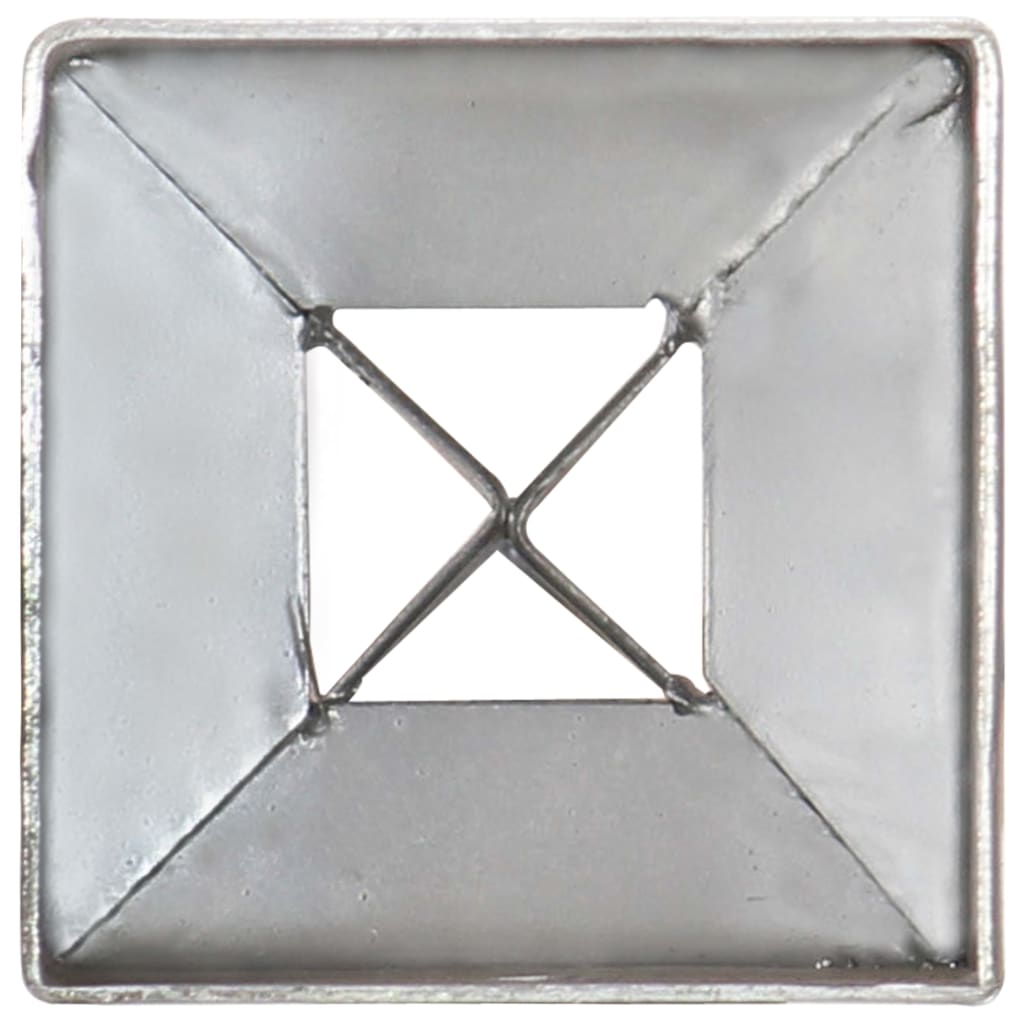 vidaXL Țăruși de sol, 6 buc., argintiu, 7x7x90 cm, oțel galvanizat