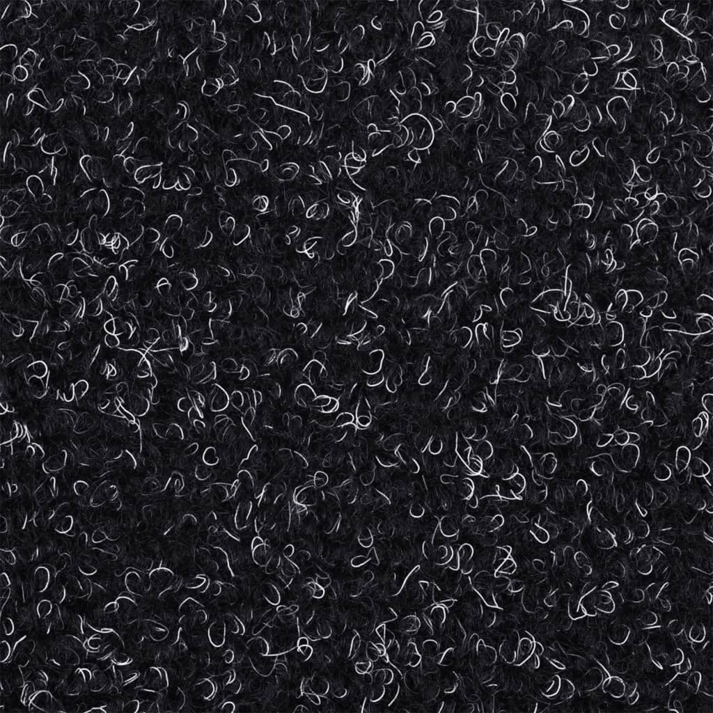 vidaXL Covorașe autocolante de scări, 15 buc, 56x17x3 cm, negru