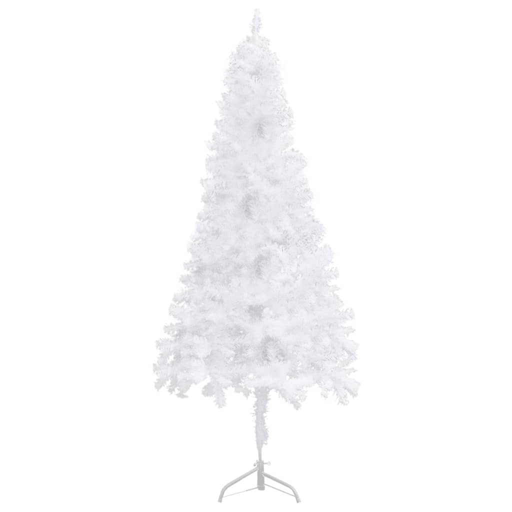 vidaXL Brad de Crăciun artificial, de colț, alb, 240 cm, PVC
