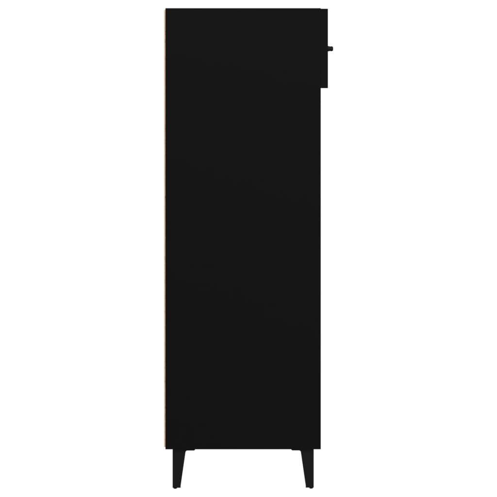 vidaXL Pantofar, negru, 60x35x105 cm, lemn compozit
