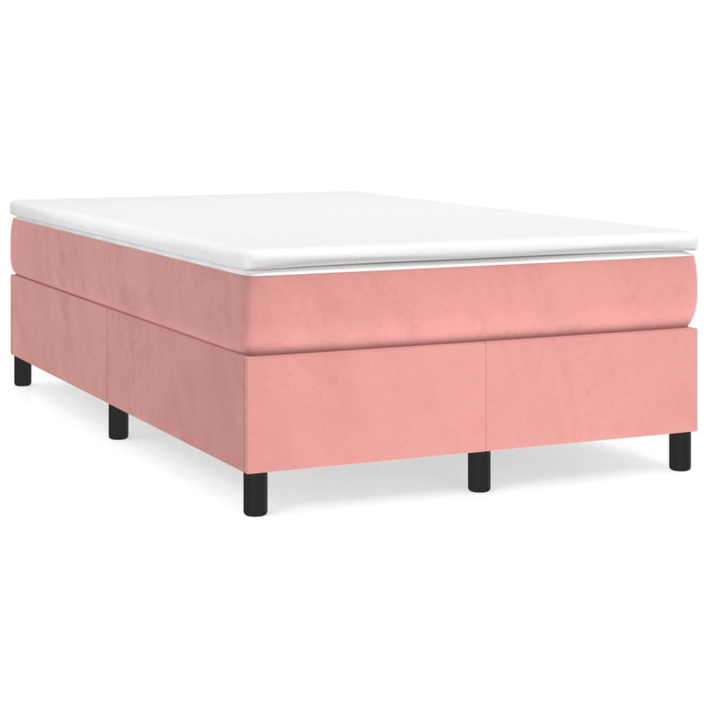 vidaXL Cadru de pat, roz, 120x200 cm, catifea