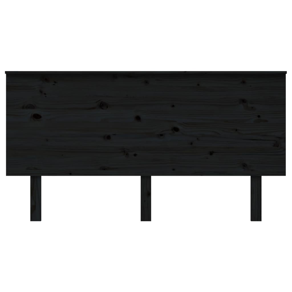 vidaXL Tăblie de pat, negru, 154x6x82,5 cm, lemn masiv de pin