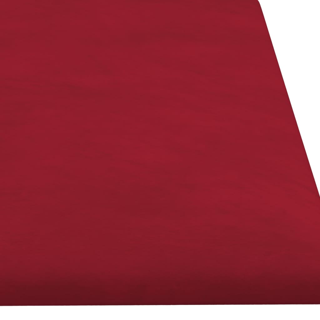 vidaXL Panouri de perete 12 buc. roșu vin 60x15 cm catifea 1,08 m²