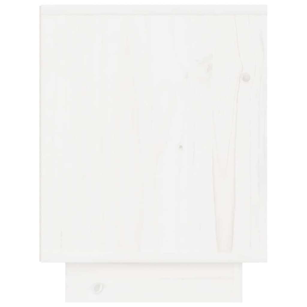vidaXL Noptiere, alb, 2 buc., 40x30x40 cm, lemn masiv de pin