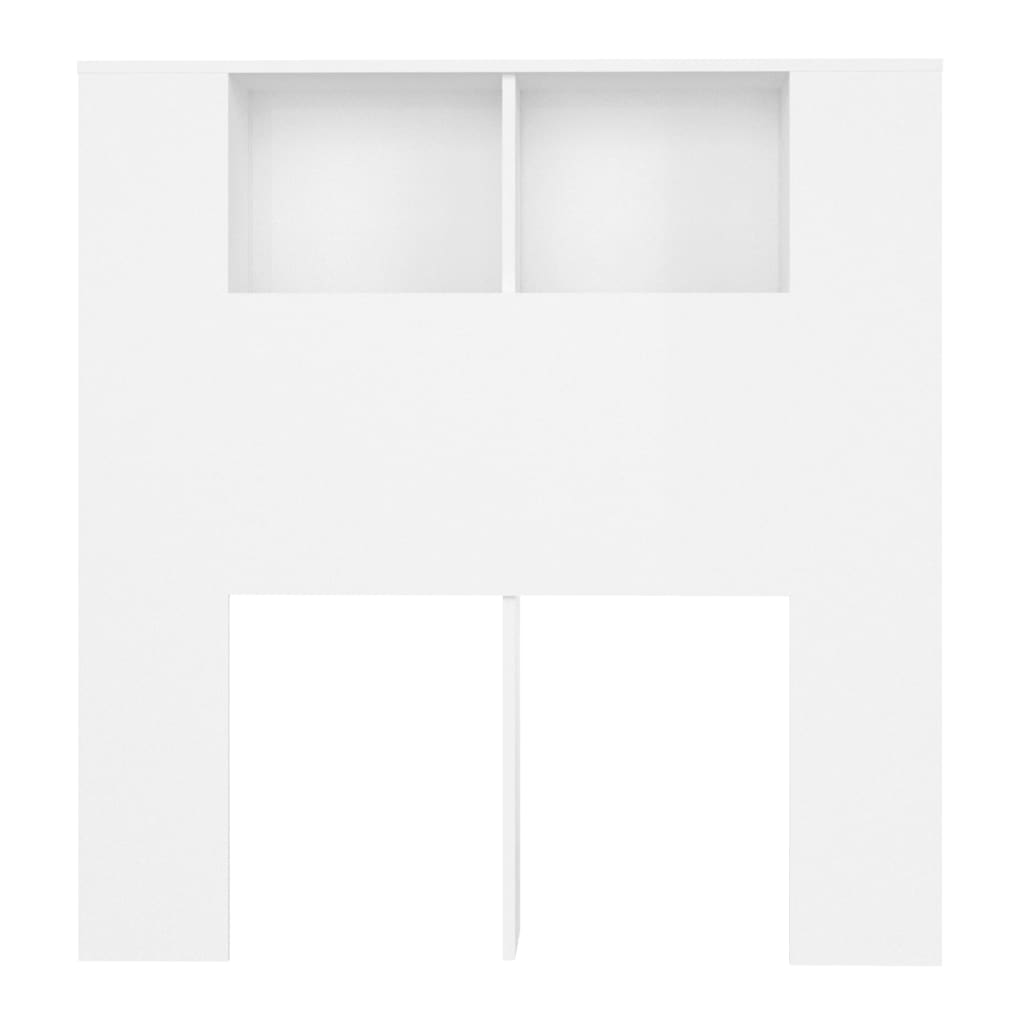 vidaXL Tăblie de pat cu dulap, alb, 100x18,5x104,5 cm