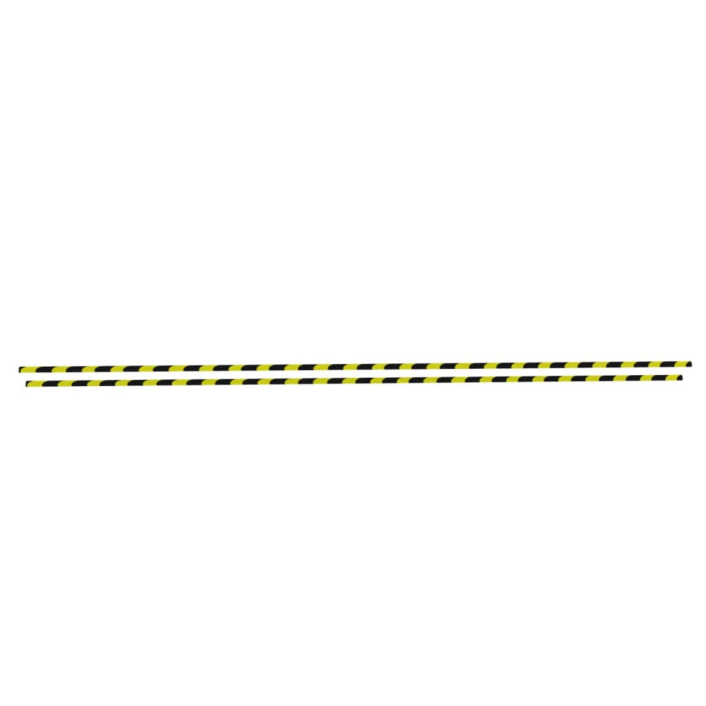 vidaXL Protecții de colț, 2 buc., galben și negru, 4x3x100 cm, PU
